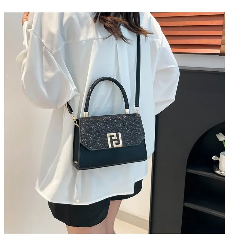 2025 New Korean Fashion Small Square Bag Cross-Border Chain Women's Bag Light Luxury Versatile Stylish Single Shoulder Crossbody Underarm Bag luggage and leather goods — feature 12
