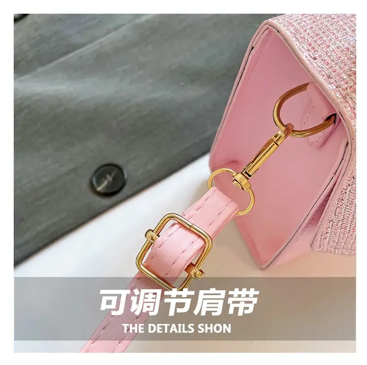 2025 New Korean Fashion Small Square Bag Cross-Border Chain Women's Bag Light Luxury Versatile Stylish Single Shoulder Crossbody Underarm Bag luggage and leather goods — feature 3