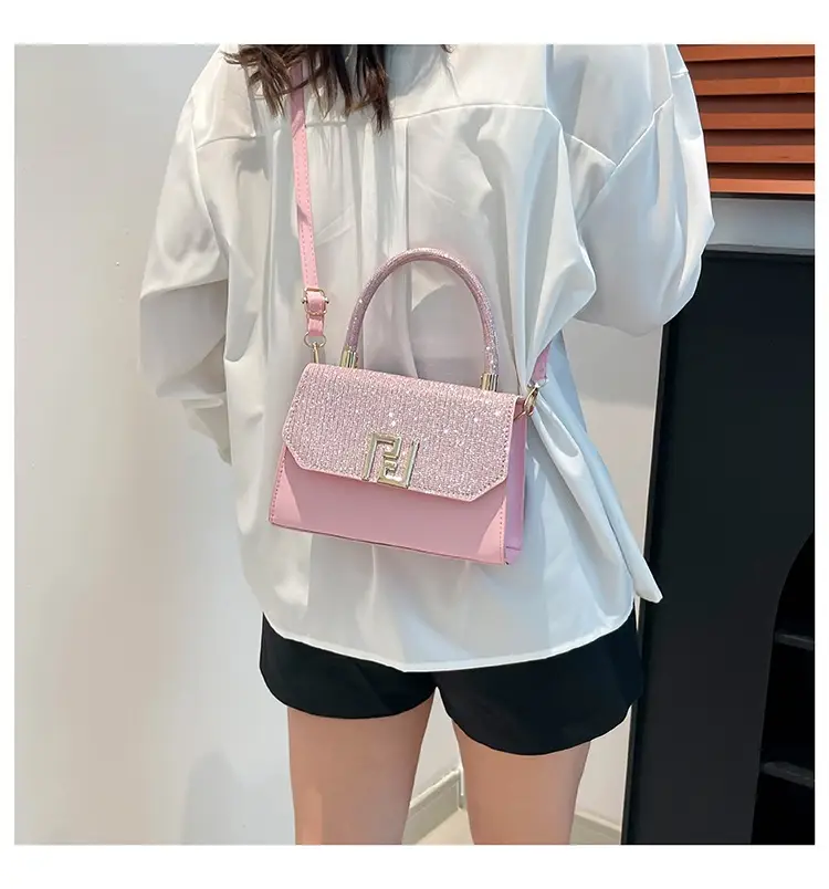 2025 New Korean Fashion Small Square Bag Cross-Border Chain Women's Bag Light Luxury Versatile Stylish Single Shoulder Crossbody Underarm Bag luggage and leather goods — feature 9