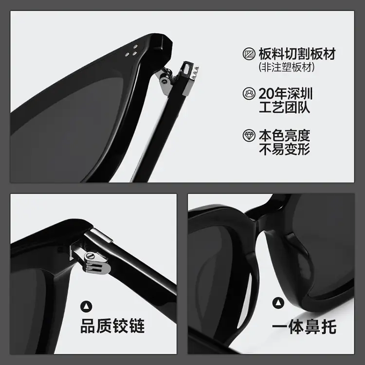 Men Women Square Sunglasses Black Frame 2025 - Image 13