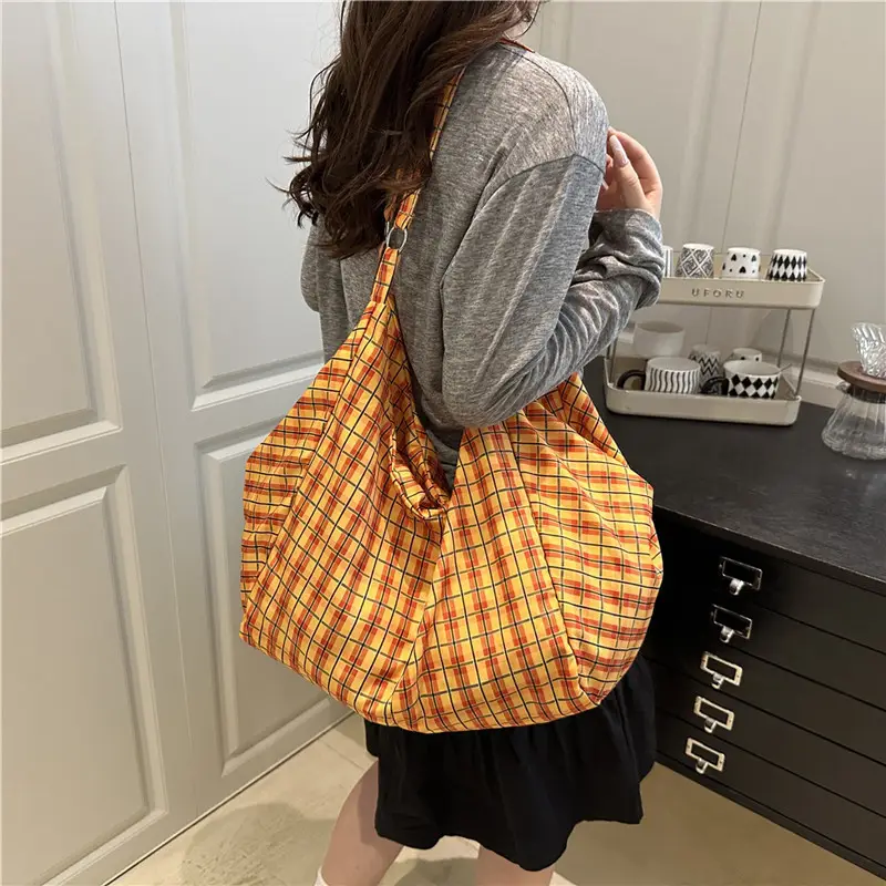 Summer Plaid Women's Shoulder Bag Large Capacity — feature 2