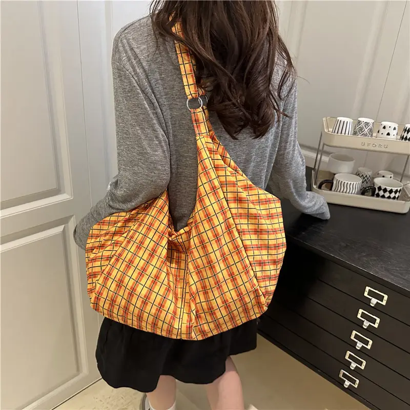 Summer Plaid Women's Shoulder Bag Large Capacity — feature 22