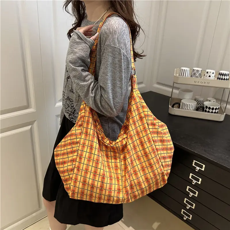 Summer Plaid Women's Shoulder Bag Large Capacity — feature 23