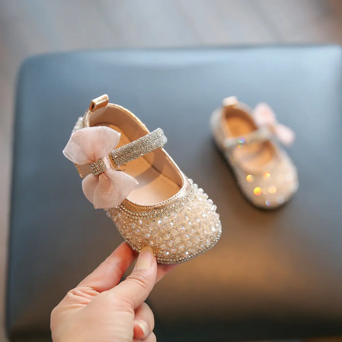 Baby Girl Crystal Pearl Flat Shoes New Year — feature 7
