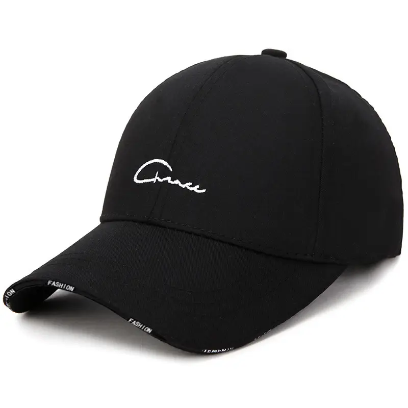 Black Korean Style Baseball Cap for Men Women Autumn Winter Casual Sun Visor Caps - Image 2