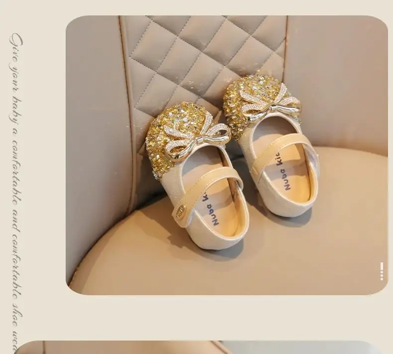 Baby Girl Rhinestone Princess Flats Spring Fall — feature 14