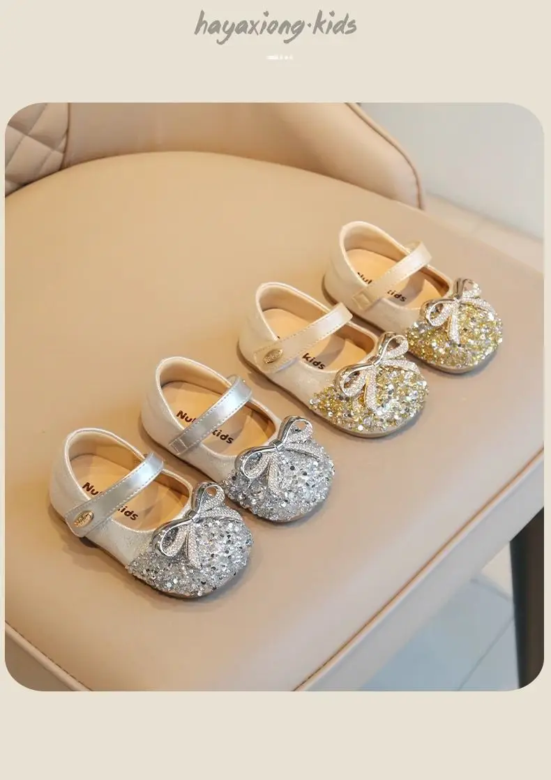 Baby Girl Rhinestone Princess Flats Spring Fall — feature 16
