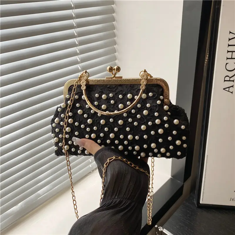 Purple Pearl Chain Crossbody Bag for Women 2025 - Image 6