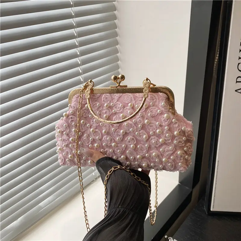 Purple Pearl Chain Crossbody Bag for Women 2025 - Image 7
