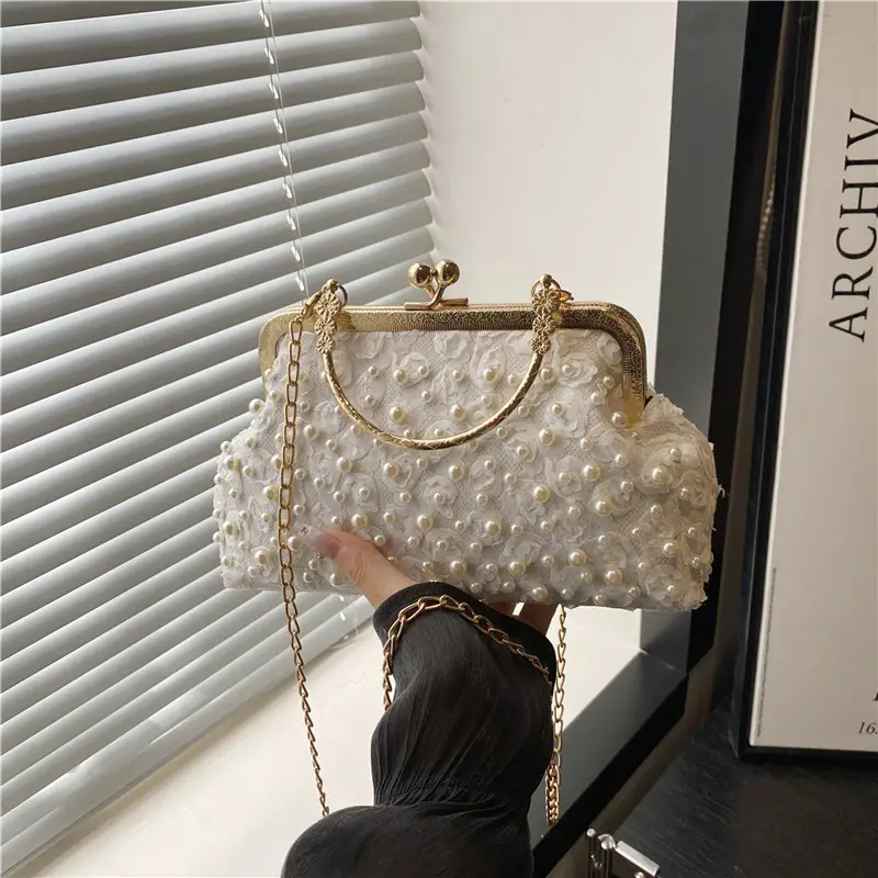 Purple Pearl Chain Crossbody Bag for Women 2025 - Image 8