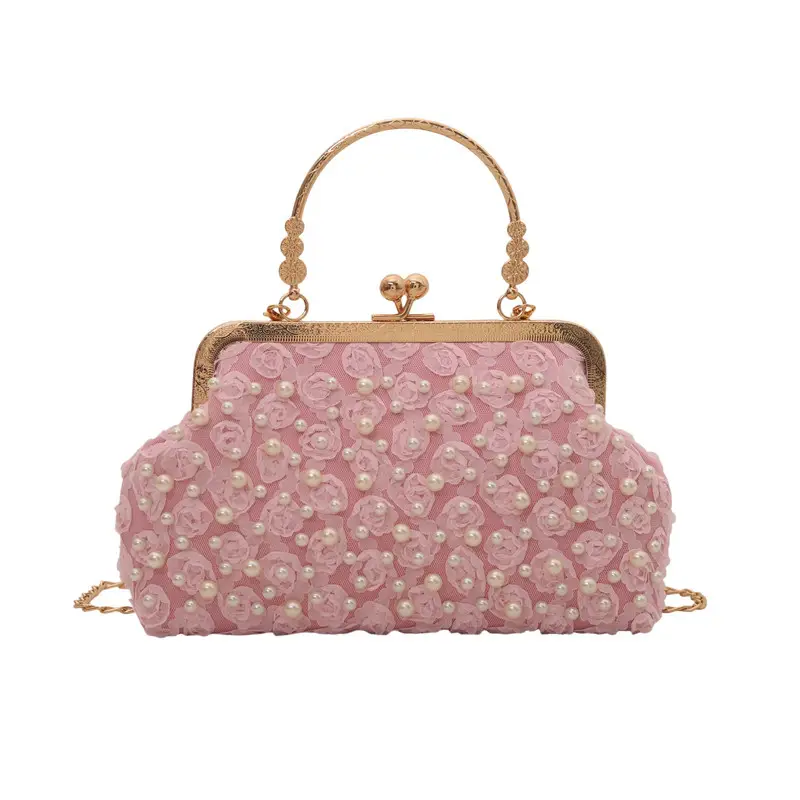 Purple Pearl Chain Crossbody Bag for Women 2025 - Image 4