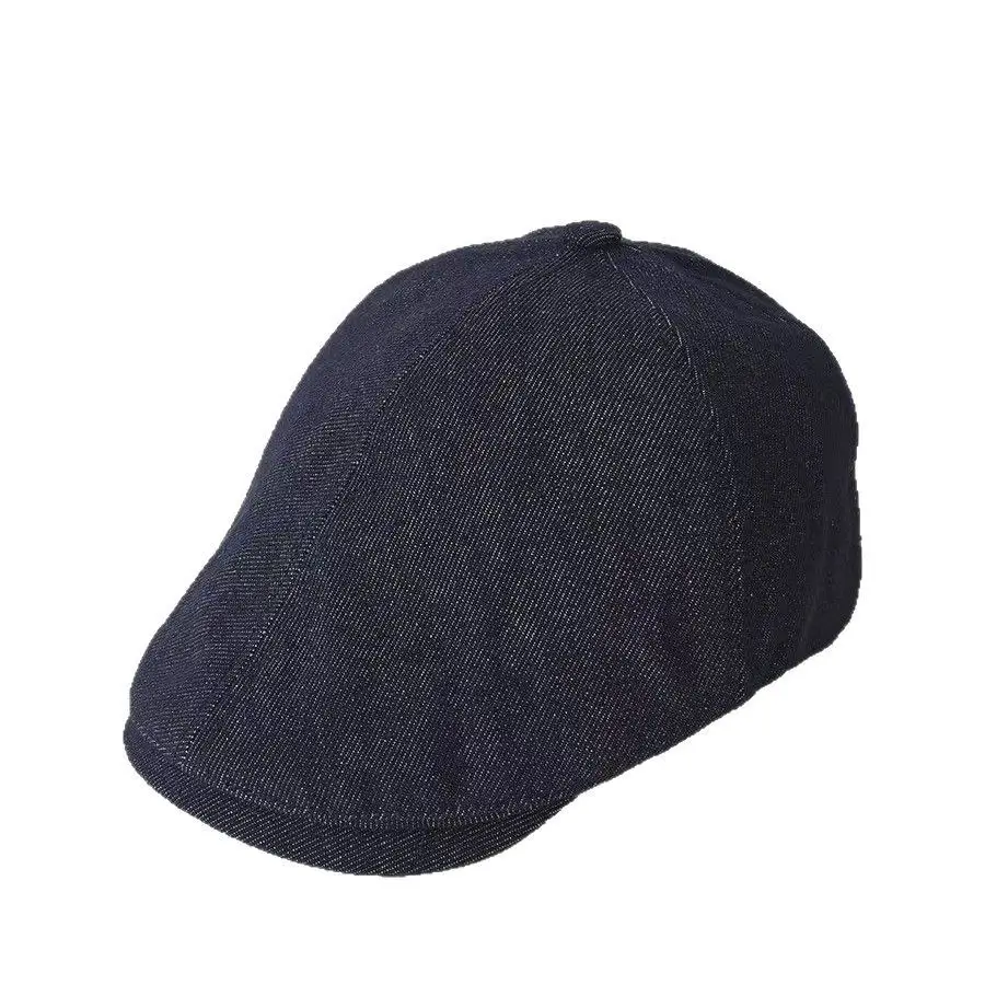 Women's American Retro Navy Blue Denim Cap - Image 11
