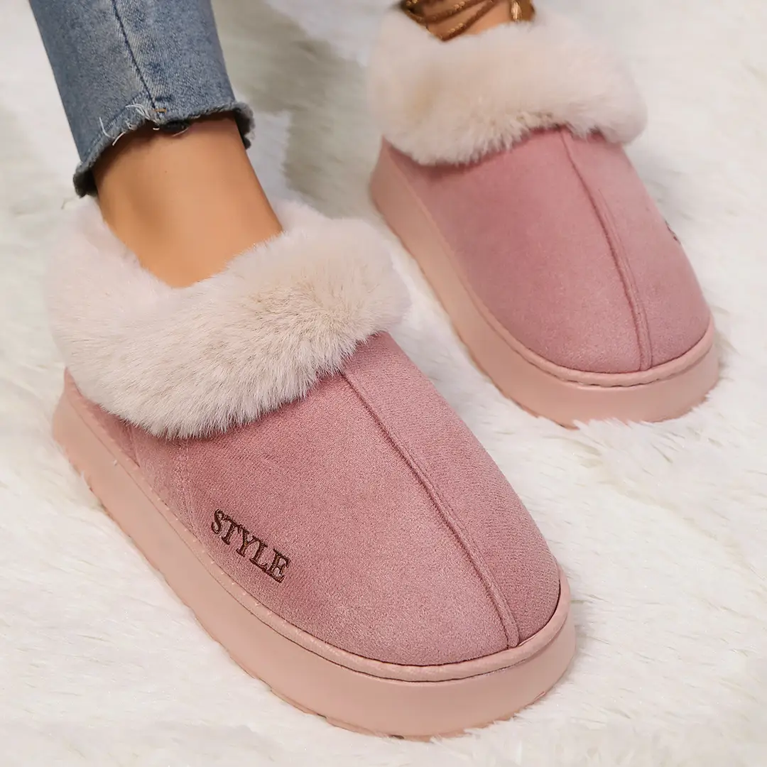 New All-Inclusive Heel Cotton Shoes for Women in Winter Indoor Home Use Thick-Soled Non-Slip Warm Cotton Slippers for Men in Winter