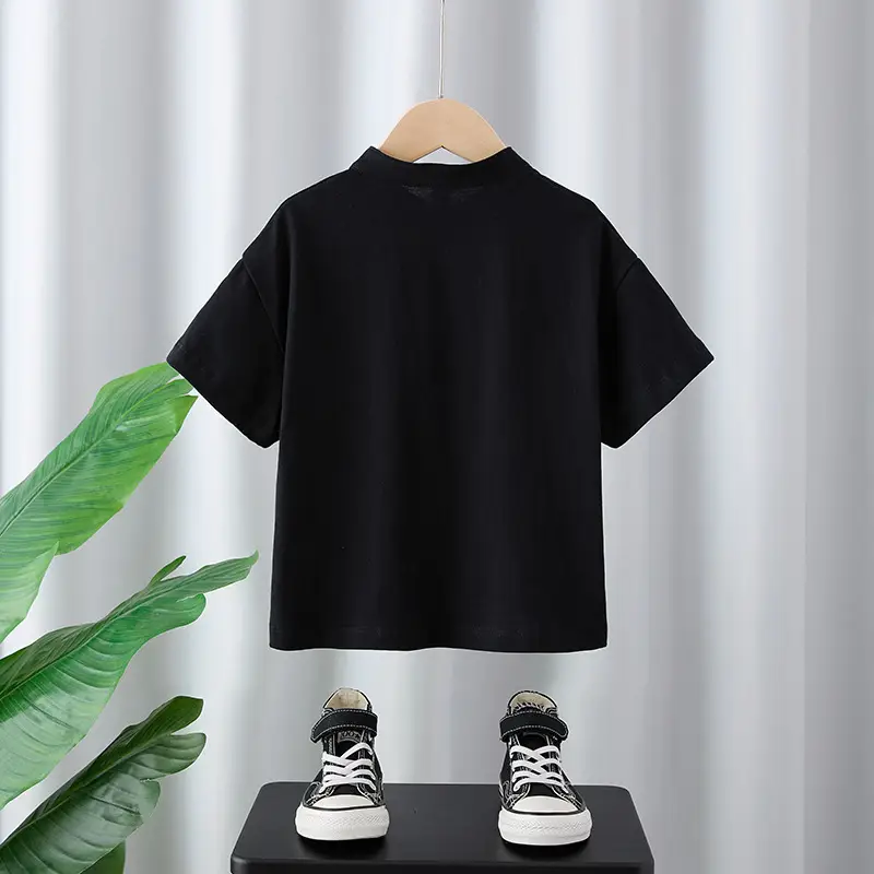 Boys White Short Sleeve T-Shirt 2025 Summer - Image 4