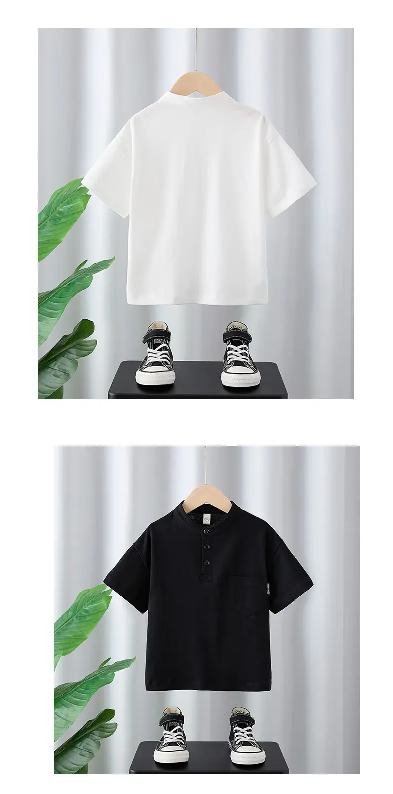 Boys White Short Sleeve T-Shirt 2025 Summer — feature 6