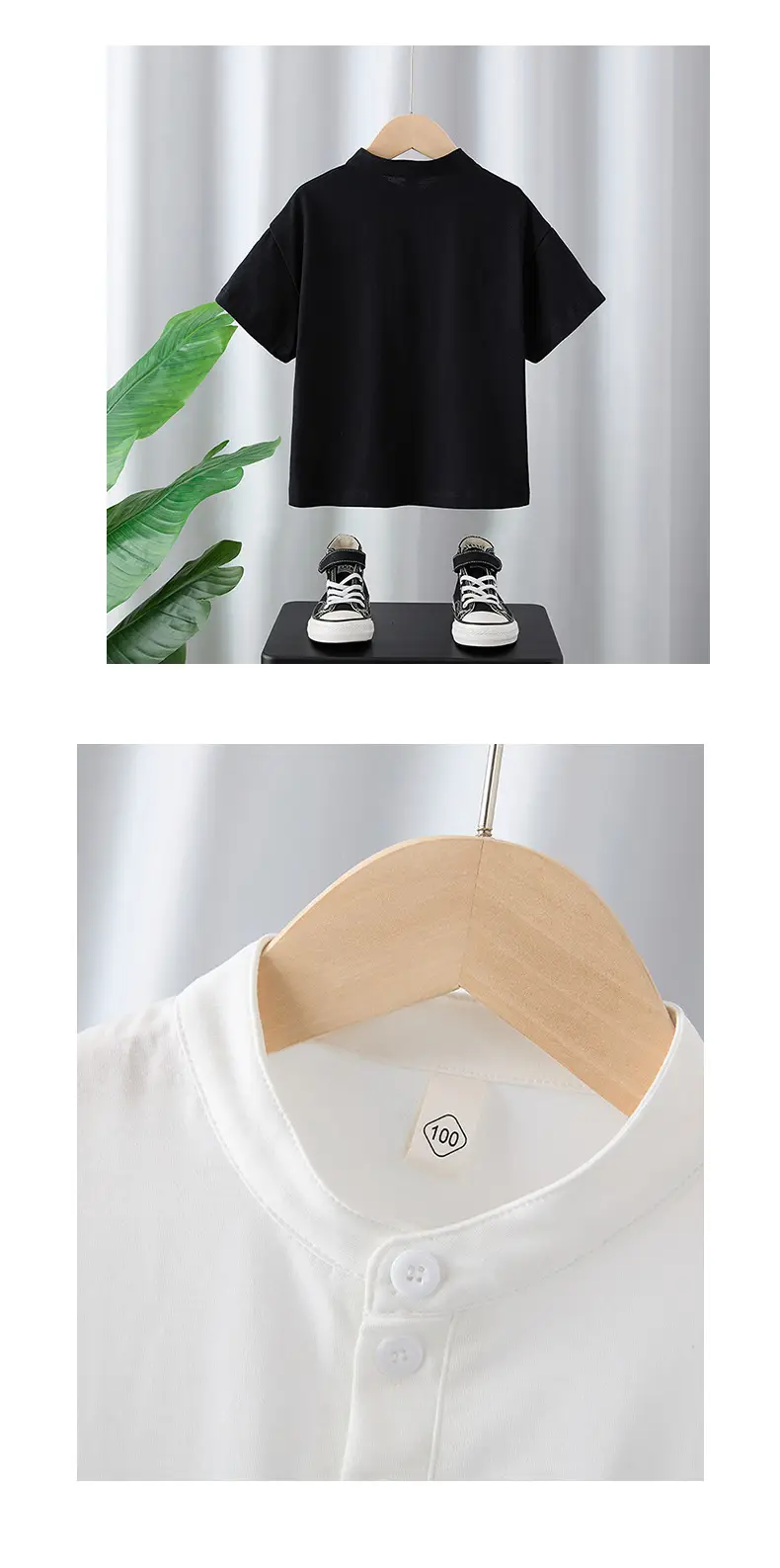 Boys White Short Sleeve T-Shirt 2025 Summer — feature 7