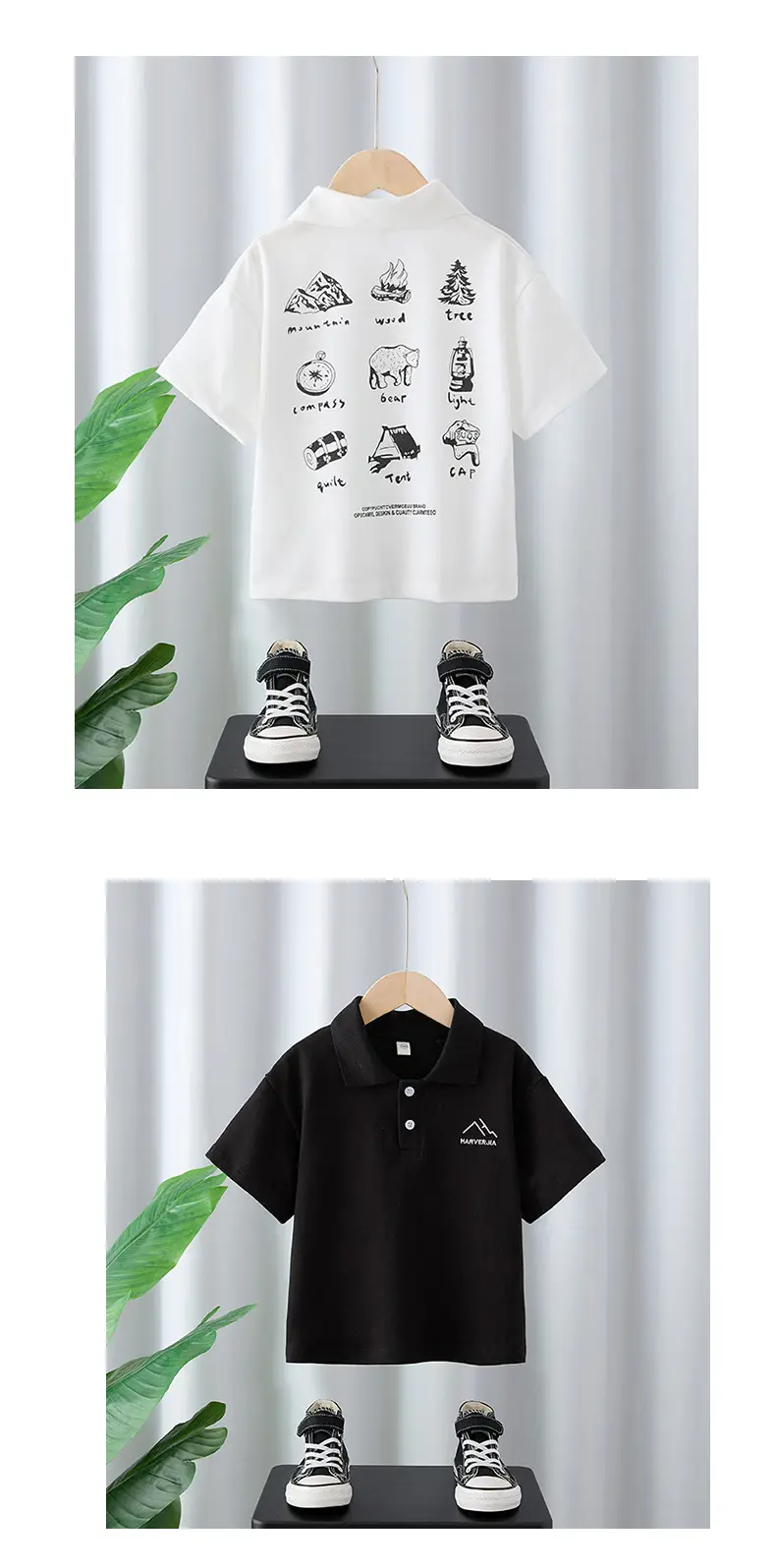 Boys Black Graphic T-Shirt 2025 Summer Wear — feature 5