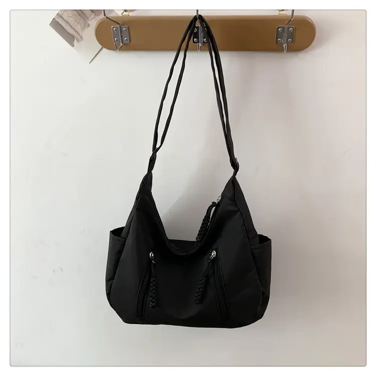 Black Large Capacity Crossbody Bag for Women - Image 4