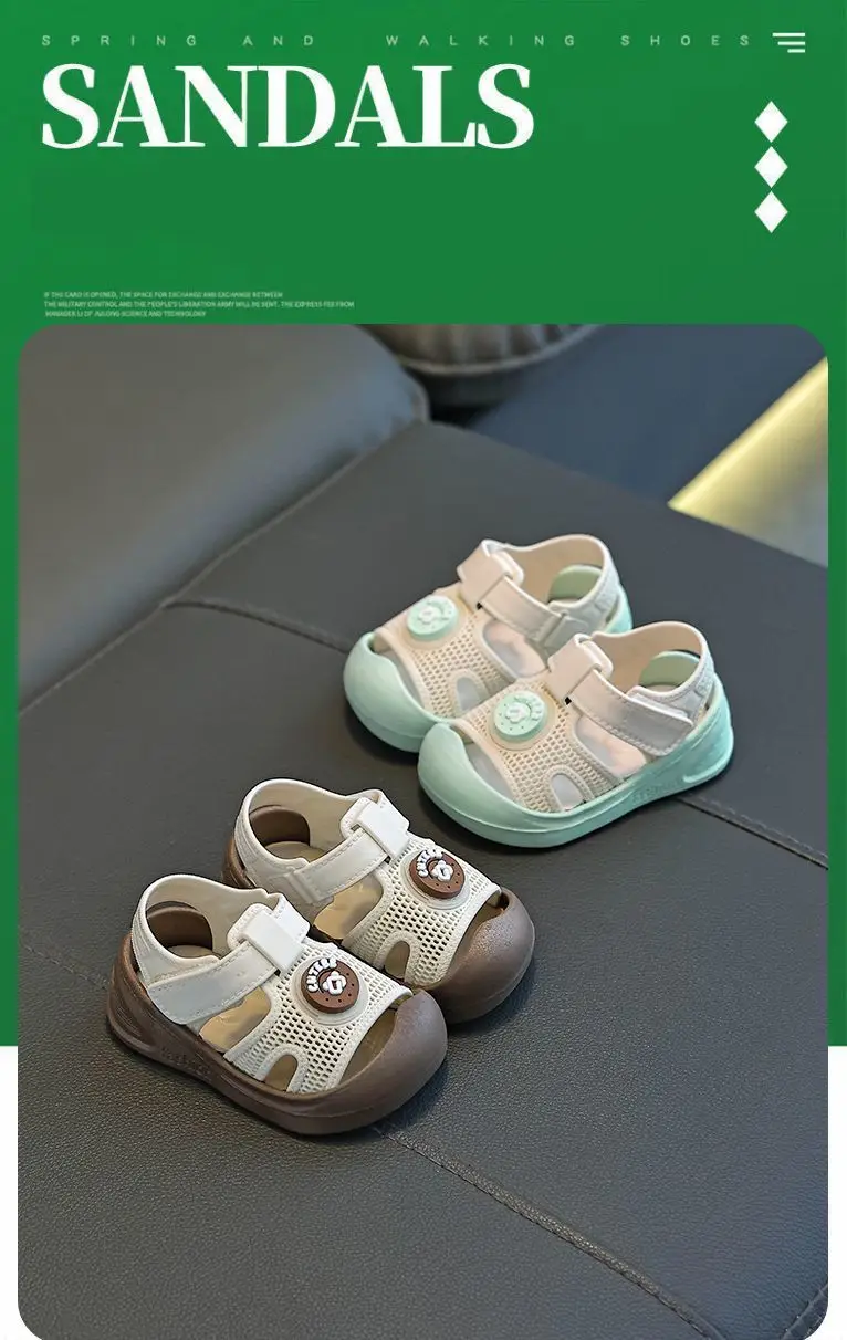 Toddler Shoes 2026 New Model for Young Children, Closed-Toe Girls' Sandals, Non-Slip Summer Baby Shoes, Cross-Border Shipping — feature 2