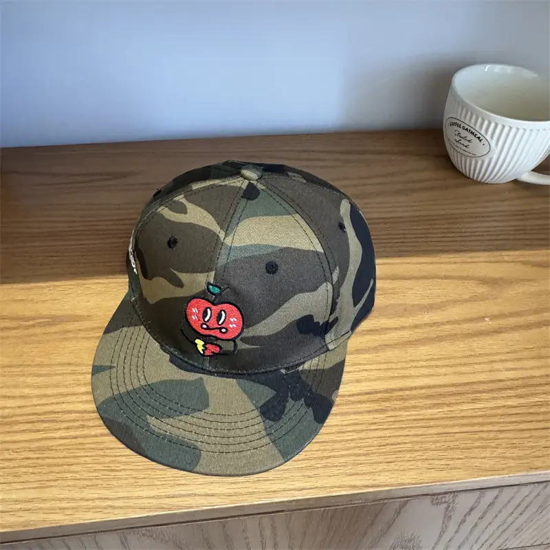Women Apple Embroidered Baseball Caps Yellow White Blue - Image 2