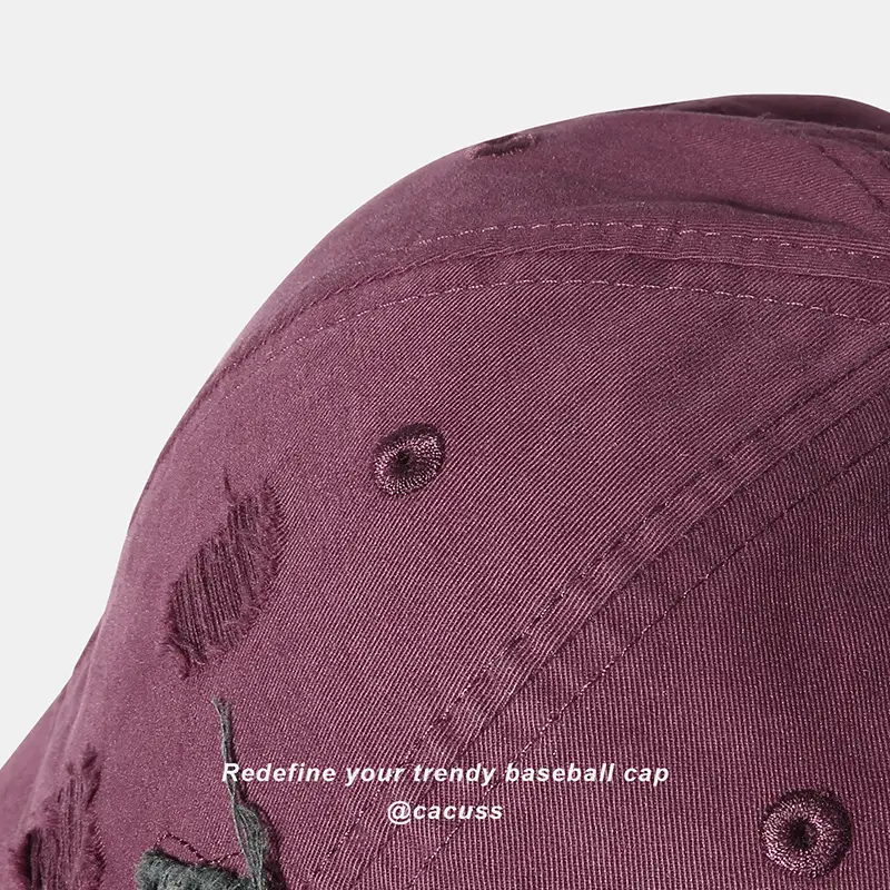 Women Baseball Cap Light Blue Distressed Duckbill Spring - Image 5