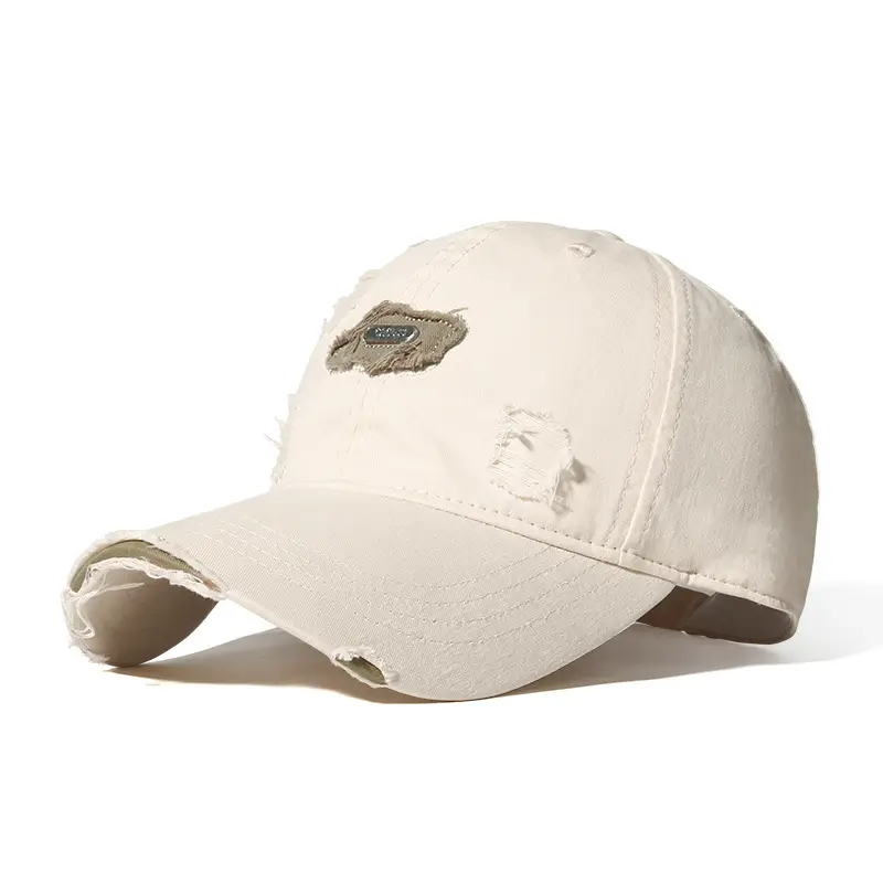 Women Baseball Cap Light Blue Distressed Duckbill Spring - Image 2