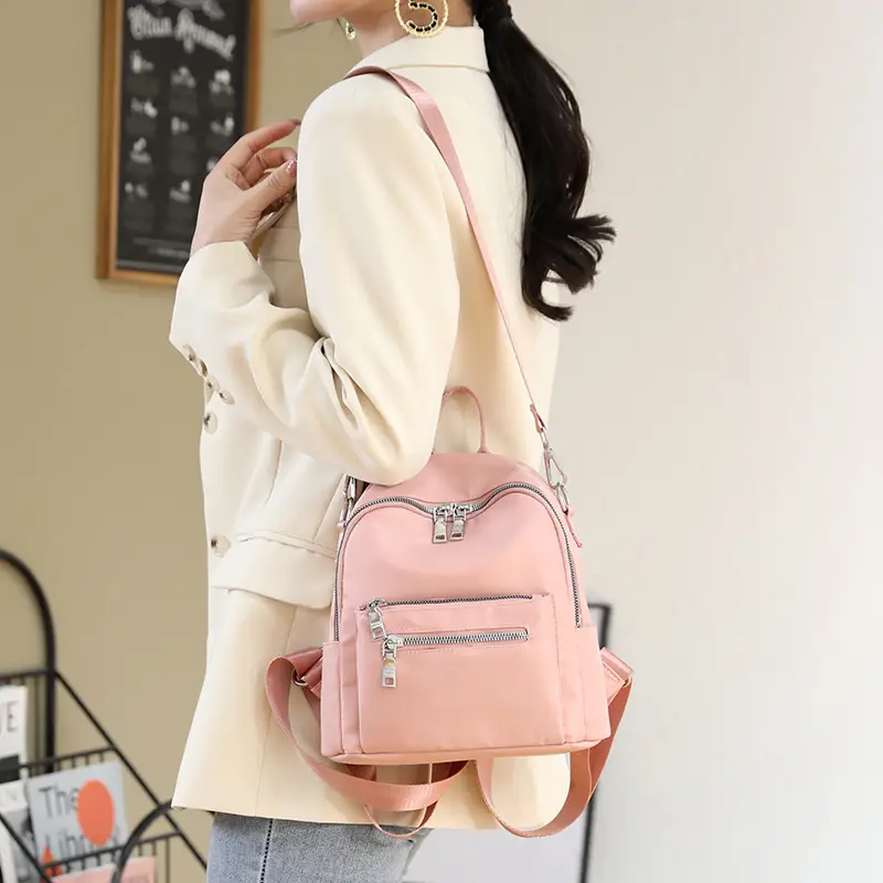 Women's Mini Nylon Backpack Shoulder Bag Lightweight School Travel - Image 8
