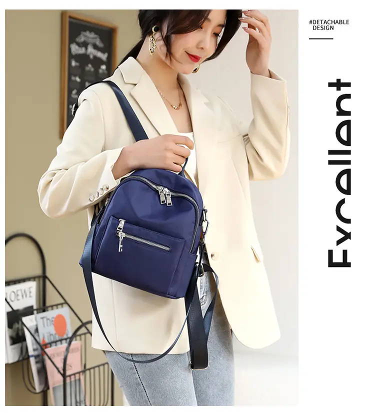 Women's Mini Nylon Backpack Shoulder Bag Lightweight School Travel — feature 13