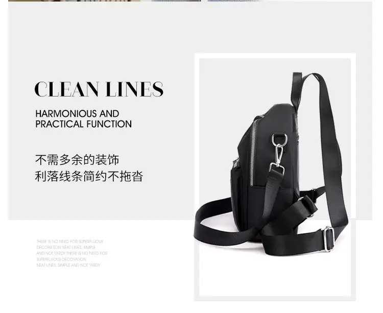 Women's Mini Nylon Backpack Shoulder Bag Lightweight School Travel — feature 8