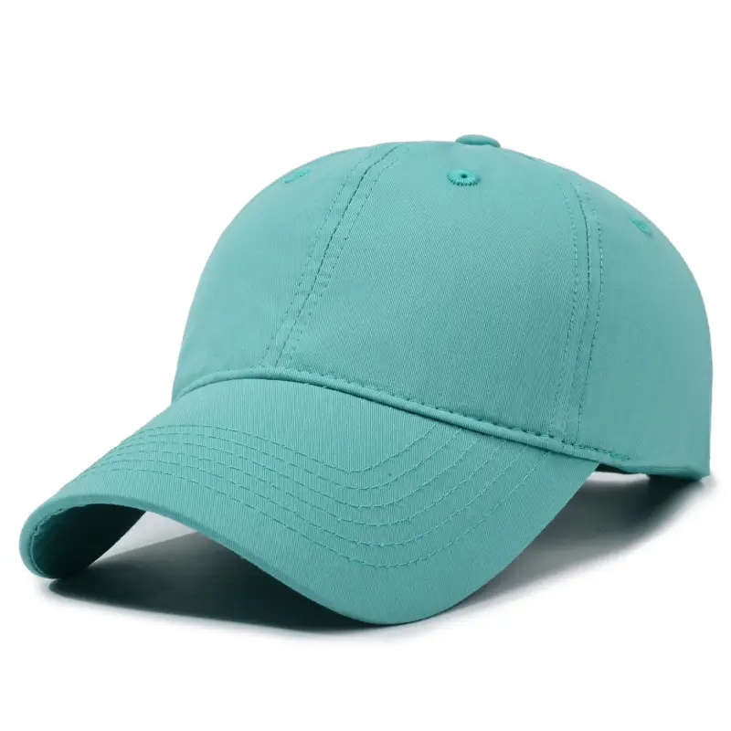 Turquoise Baseball Cap Cotton Duckbill Unisex All Season - Image 4