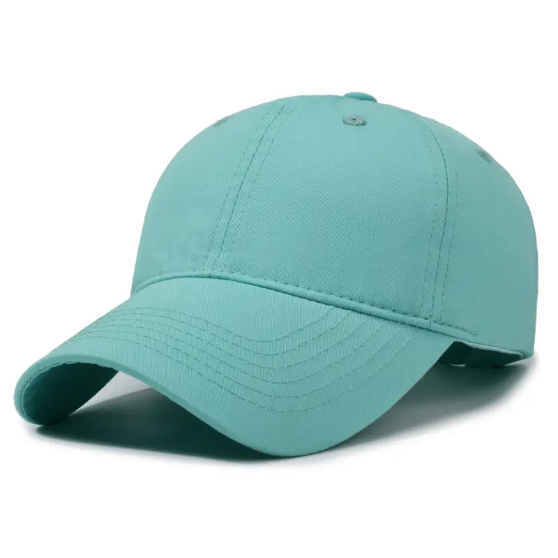 Turquoise Baseball Cap Cotton Duckbill Unisex All Season - Image 5
