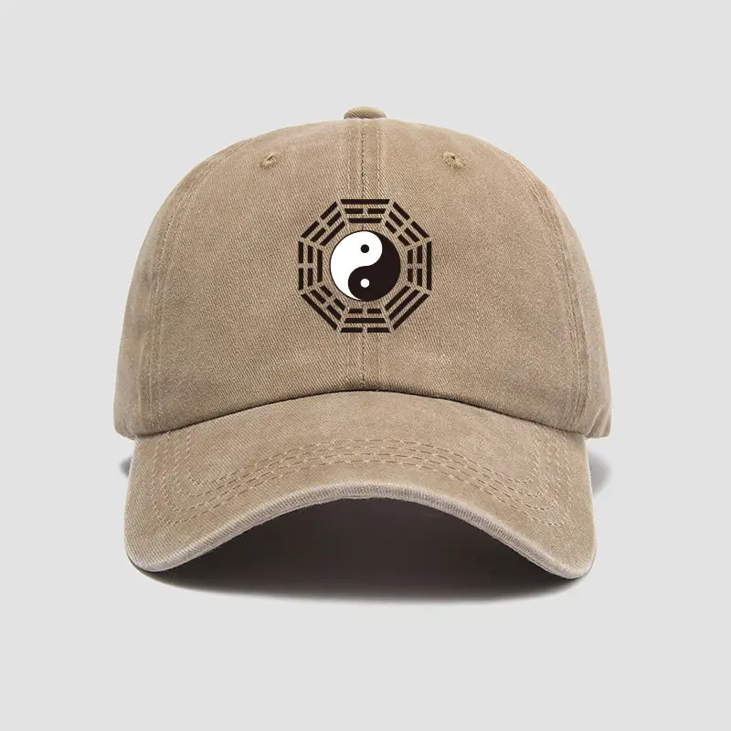 Tai Chi Yin Yang Embroidered Blue Cap - Image 9