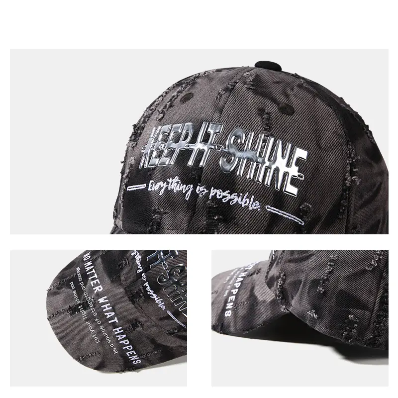 25Yr Old Denim Baseball Cap with Letter Embroidery