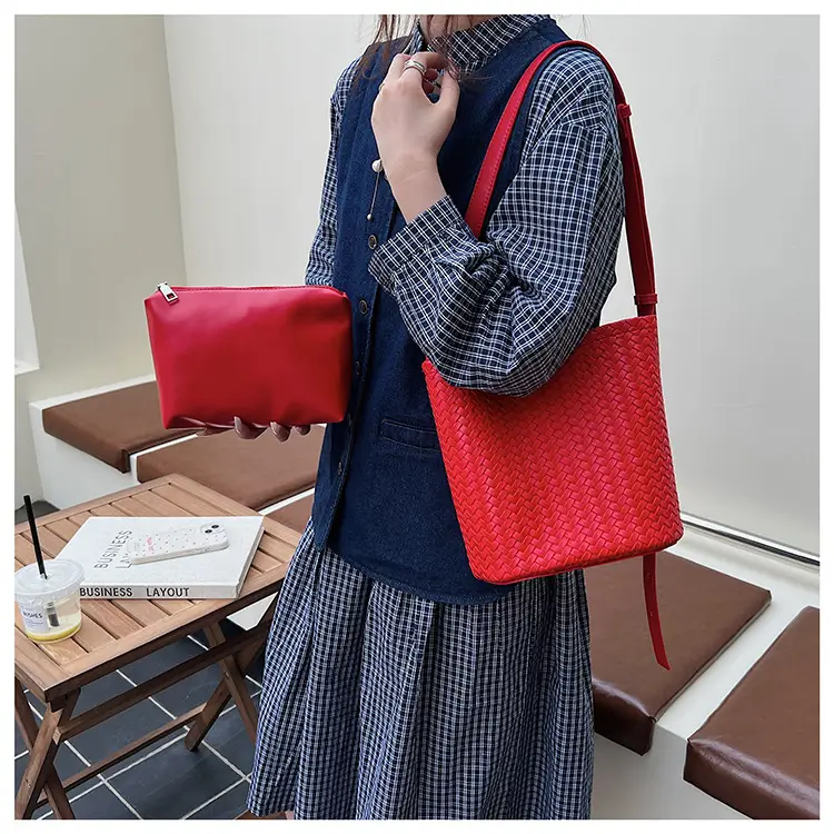 Women Crossbody Bag Light Blue Woven Pattern 2025 — feature 23