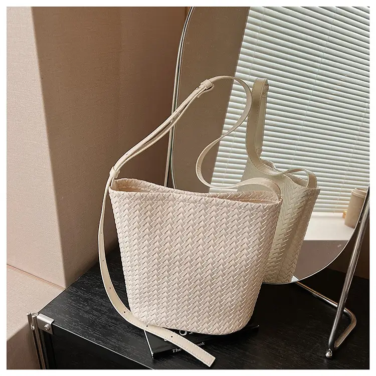Women Crossbody Bag Light Blue Woven Pattern 2025 — feature 24