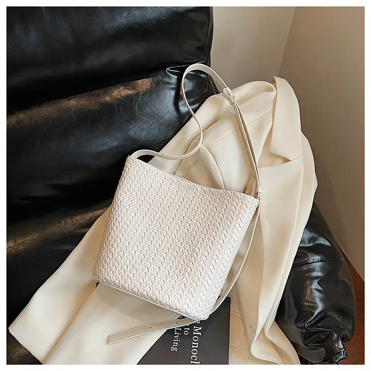 Women Crossbody Bag Light Blue Woven Pattern 2025 — feature 26
