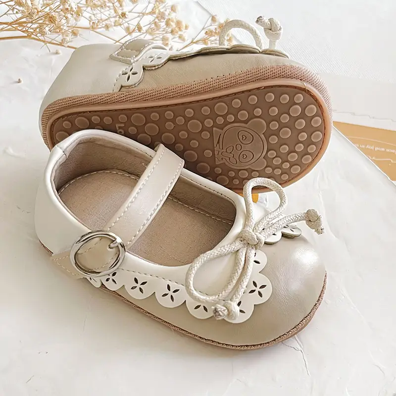 Cross-Border Wholesale Baby Toddler Shoes Soft Sole Baby Girl Pu Shoes Non-Falling Soft Princess Shoes Bow Non-Slip Soft Sole - Image 4