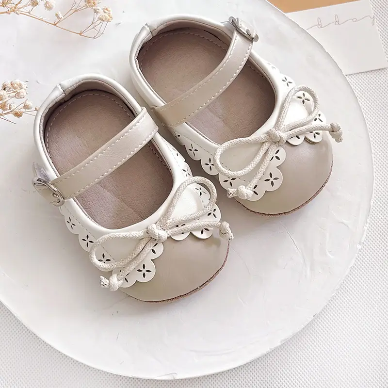 Cross-Border Wholesale Baby Toddler Shoes Soft Sole Baby Girl Pu Shoes Non-Falling Soft Princess Shoes Bow Non-Slip Soft Sole — feature 2