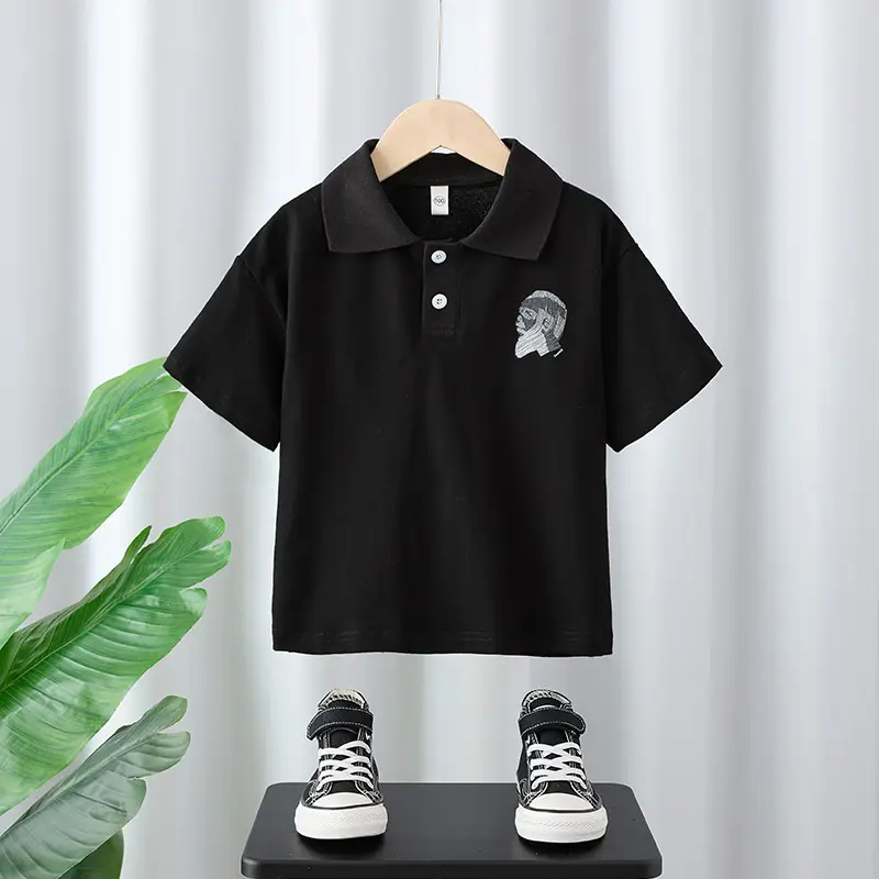 Boys White Graphic Polo Shirt 2025 Kids - Image 3
