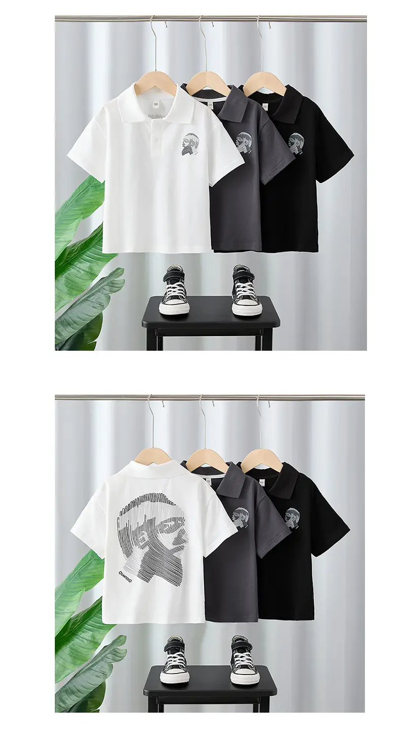 Boys White Graphic Polo Shirt 2025 Kids — feature 5