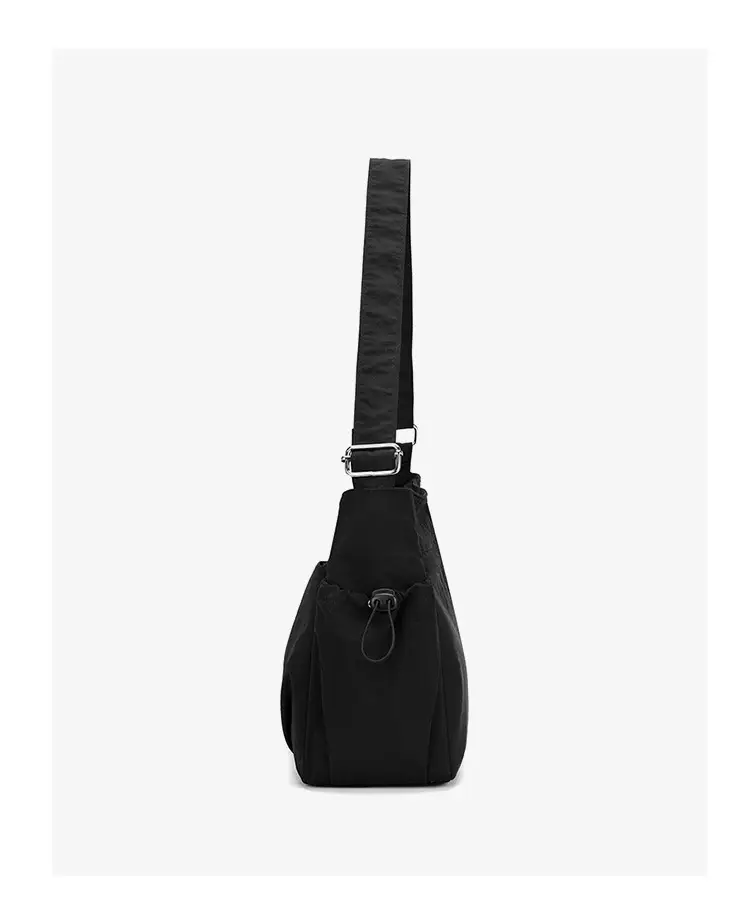 Ultra Lightweight Crossbody Bag Black Waterproof Nylon Multi-Pocket — feature 22