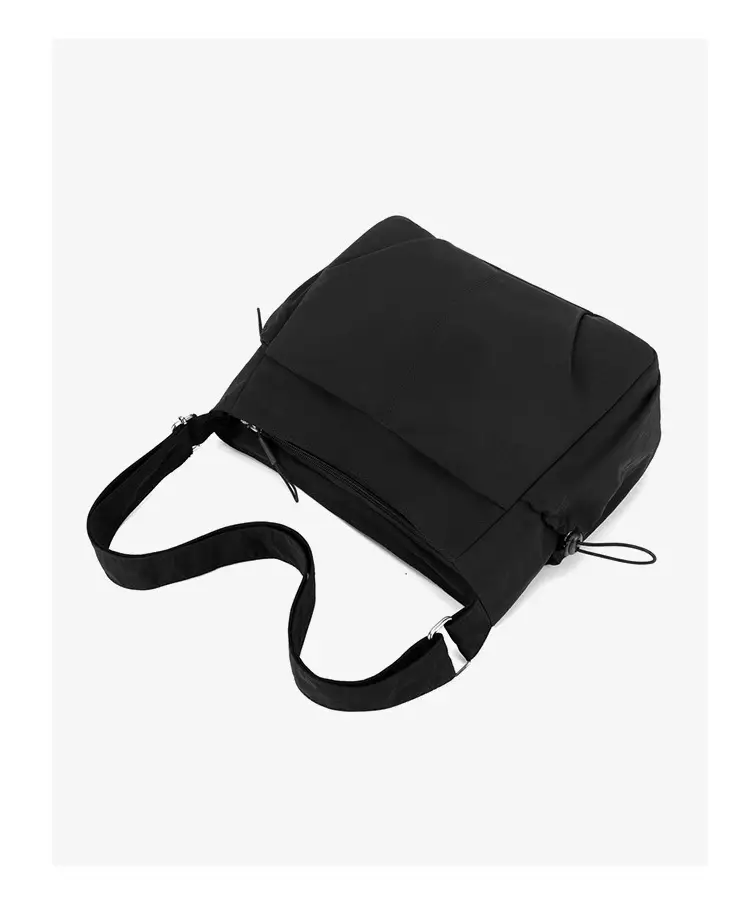 Ultra Lightweight Crossbody Bag Black Waterproof Nylon Multi-Pocket — feature 25