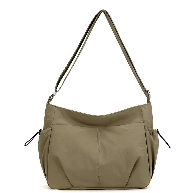 Ultra Lightweight Crossbody Bag Black Waterproof Nylon Multi-Pocket - Image 2