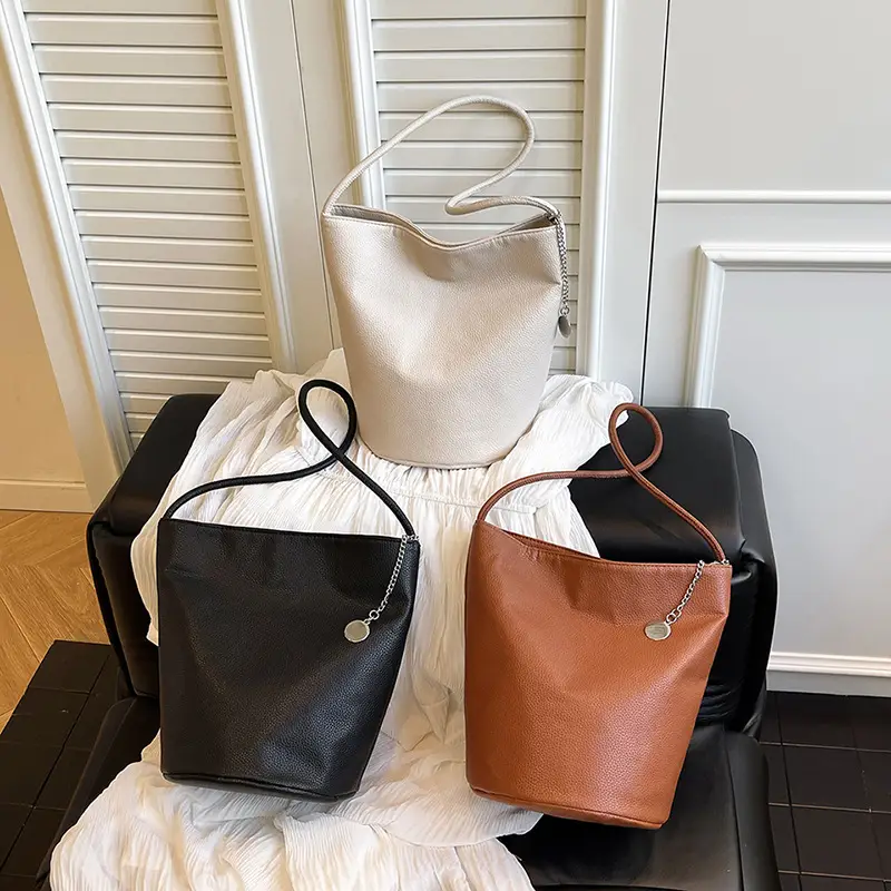 2025 Korean Style Soft Satchel Bucket Bag for Women - Image 4