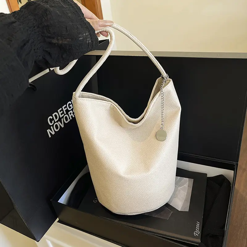 2025 Korean Style Soft Satchel Bucket Bag for Women - Image 5