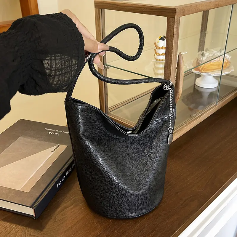 2025 Korean Style Soft Satchel Bucket Bag for Women - Image 6