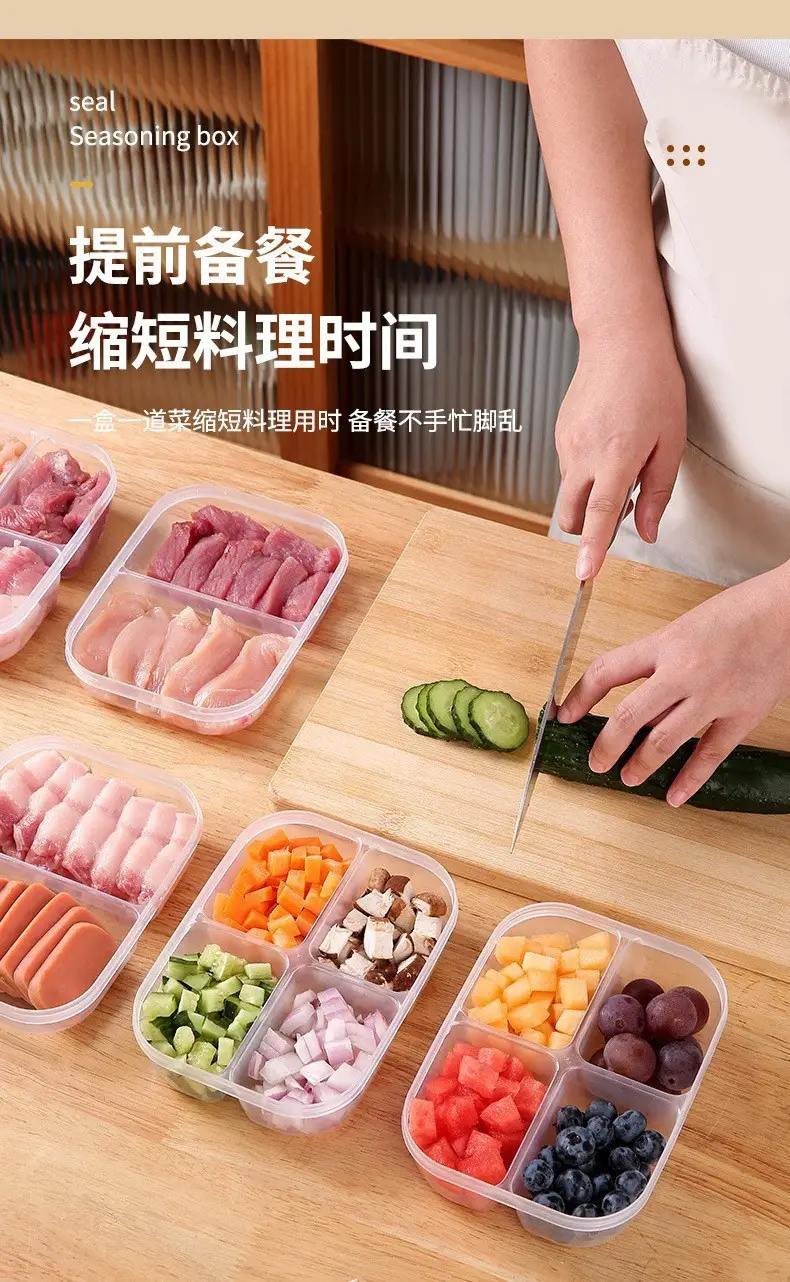 Refrigerator Meat & Veg Storage Boxes Set of 6 — feature 14