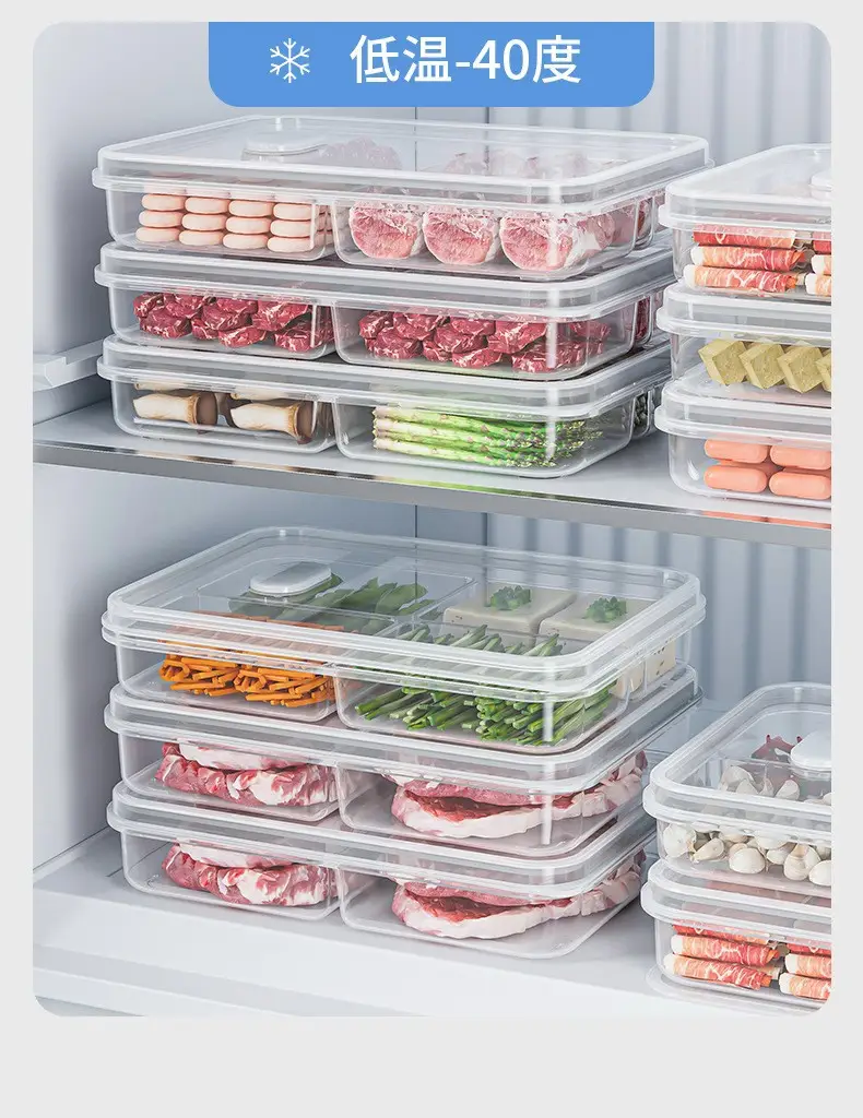 Refrigerator Meat & Veg Storage Boxes Set of 6 — feature 8