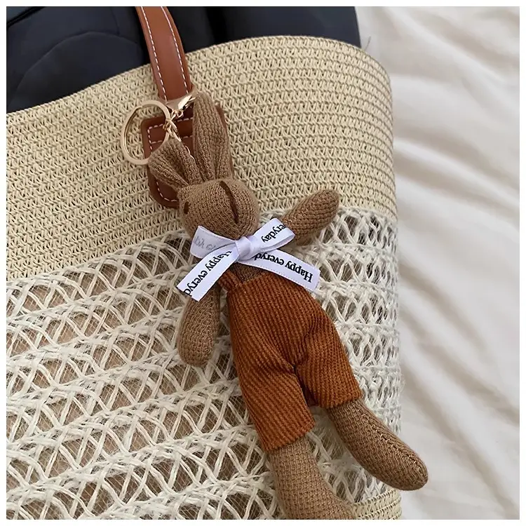 Women's Straw Vegetable Basket Bag with Tassel — feature 3