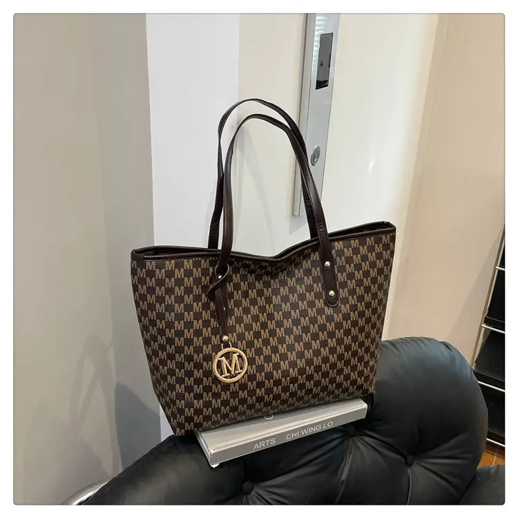 Pink Monogram Shoulder Bag for Women Large Capacity - Image 8